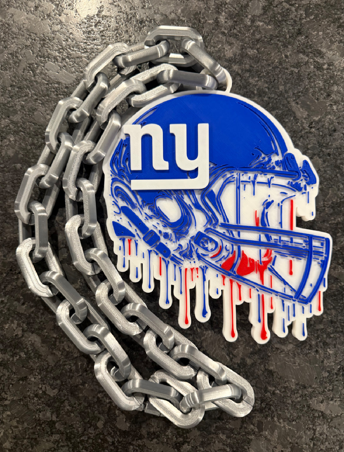 New York Giants Helmet & Chain